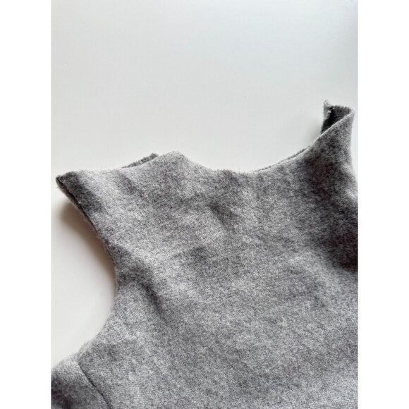 H&M x MAISON MARTIN MARGIELA Grey 100% Wool Mock Neck Sweater Dress, Size XS - Picture 13 of 16